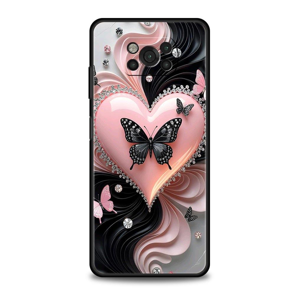 Colored Love Heart Printed Phone Case Cover  for Xiaomi Poco F7 Ultra F6 F5 F4 F3 X6 X5 X4 X3 NFC C51 C55 M4 GT Soft TPU Shell