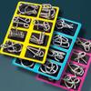16/24Pcs/Set Metal Puzzle Ring Brain Teaser 3D Interlocking Wire Puzzle Challenging Game Kids Adults Mind Logic IQ Test Educational Unlock Interlock