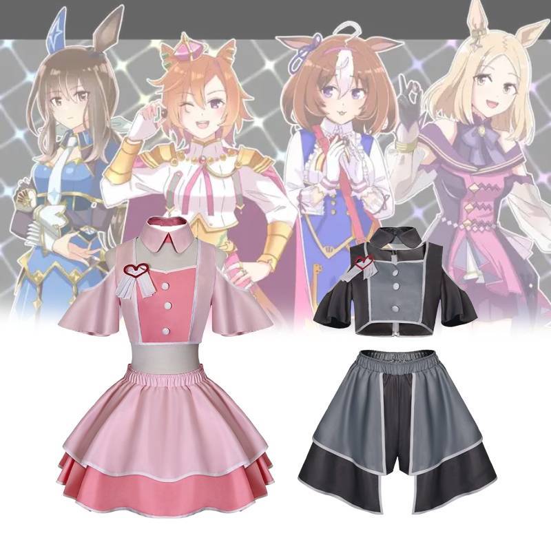 Pretty Derby Cosplay Costume For Anime Gaming Role Play With Polyester Fabric For Summer