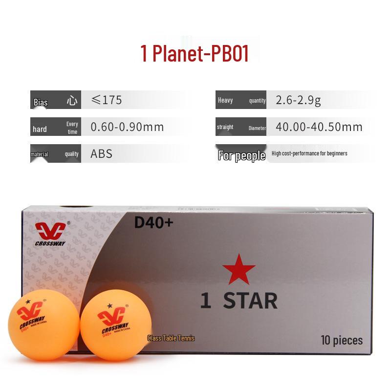 Crossway Table Tennis 10-piece Set: Competition & Training Balls in White and Yellow Celluloid.