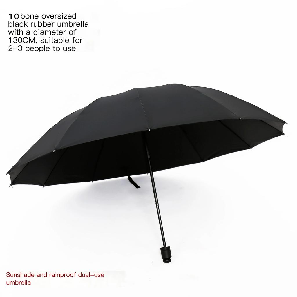 130cm/51.18 Inch Ten-bone Umbrella Waterproof Windproof Manual Large Umbrellas Reinforced UV Protection