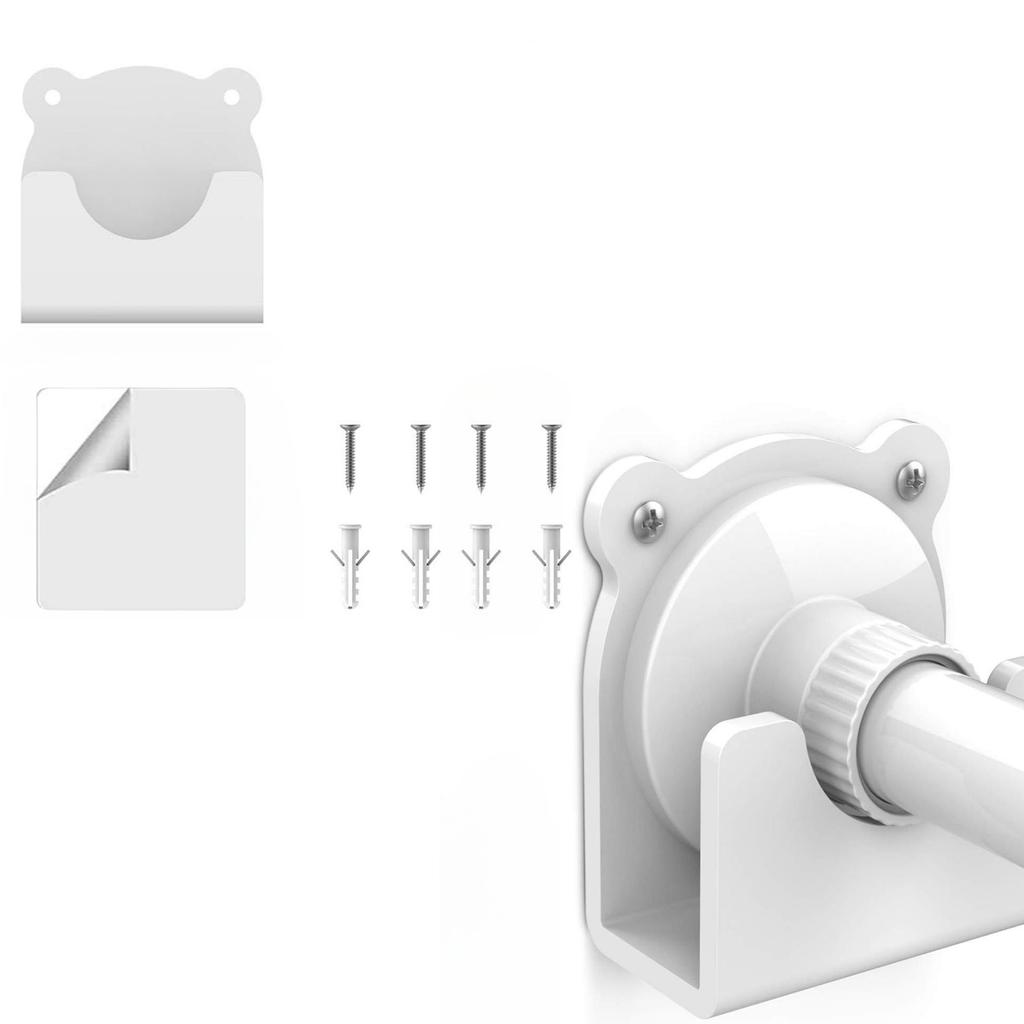 2Pcs Wall Adhesive Shower Curtains Rod Rack Bathroom Wall Holder Cartoon Shower Rod Holders for Bathroom Bedroom