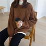 2025 Autumn/Winter Women's 100% Pure Wool Sweater—Round Neck, Warm Diamond Pattern, Classic Versatile Loose Fit