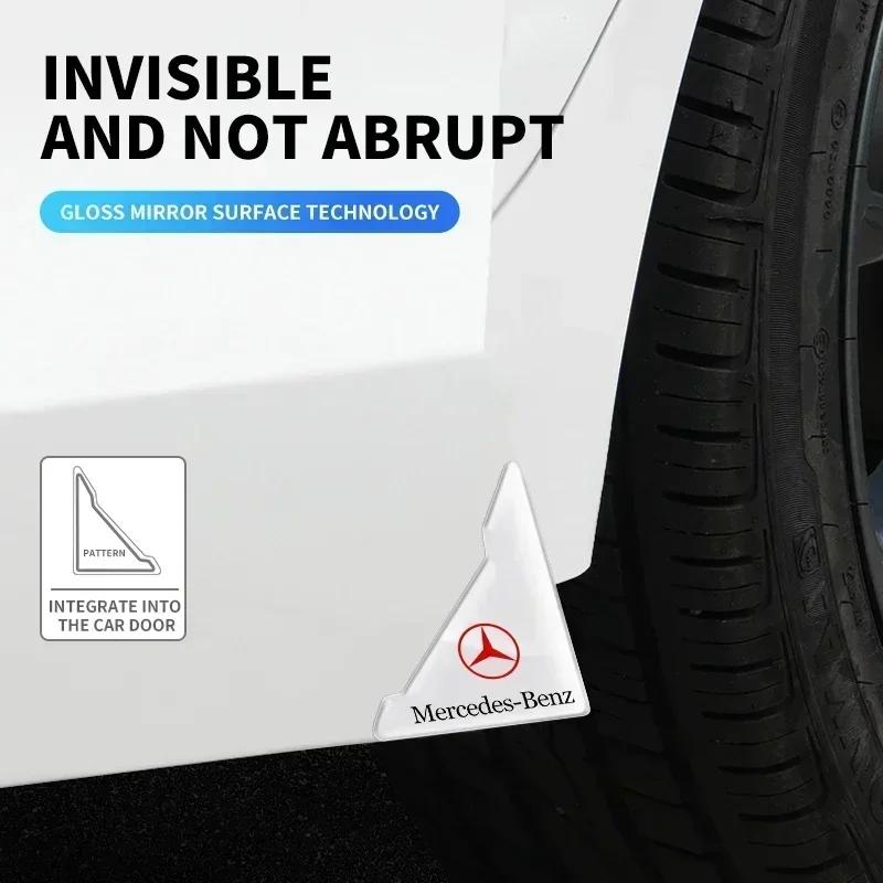 2Pcs Transparent Car Door Corner Cover Anti-Scratch Protection Sticker For Mercedes Benz A B C E M G S Class Exclusive AMG W108 XABCE1