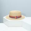 New Mexican Style Colorful Striped Straw Fedora Hat, Retro Jazz Cap & Wide Brim Sun Hat for Men Women