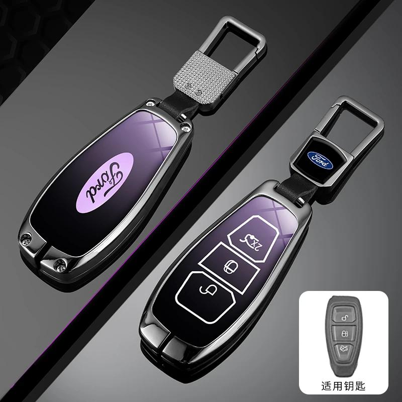 Adesivo per Auto Caldo Per Ford Nuova Custodia in Pelle per Chiave Remota per Auto Portachiavi Accessori Supporto per Ford ST Line Fiesta Focus Mondeo Ecospo