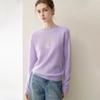 Lekasha Women's 100% Cashmere Embroidered Round Neck Sweater for Autumn and Winter