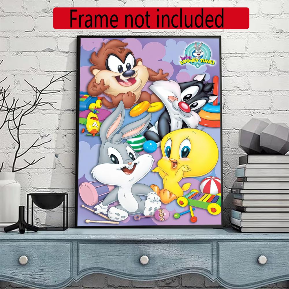 Looney Tunes 5D Diy Diamond Painting Round Diamond Mosaic Suitable For Beginners Diamond Painting Rhinestones Gift Frameless