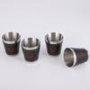 CCCP Original Leather-Wrapped 30ml Stainless Steel Shot Glass - Small Wine Glass Barware