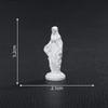 White Resin Mary Statue Fine Carving Weather Resistant Finish For Garden Patio Home Religious Decoration