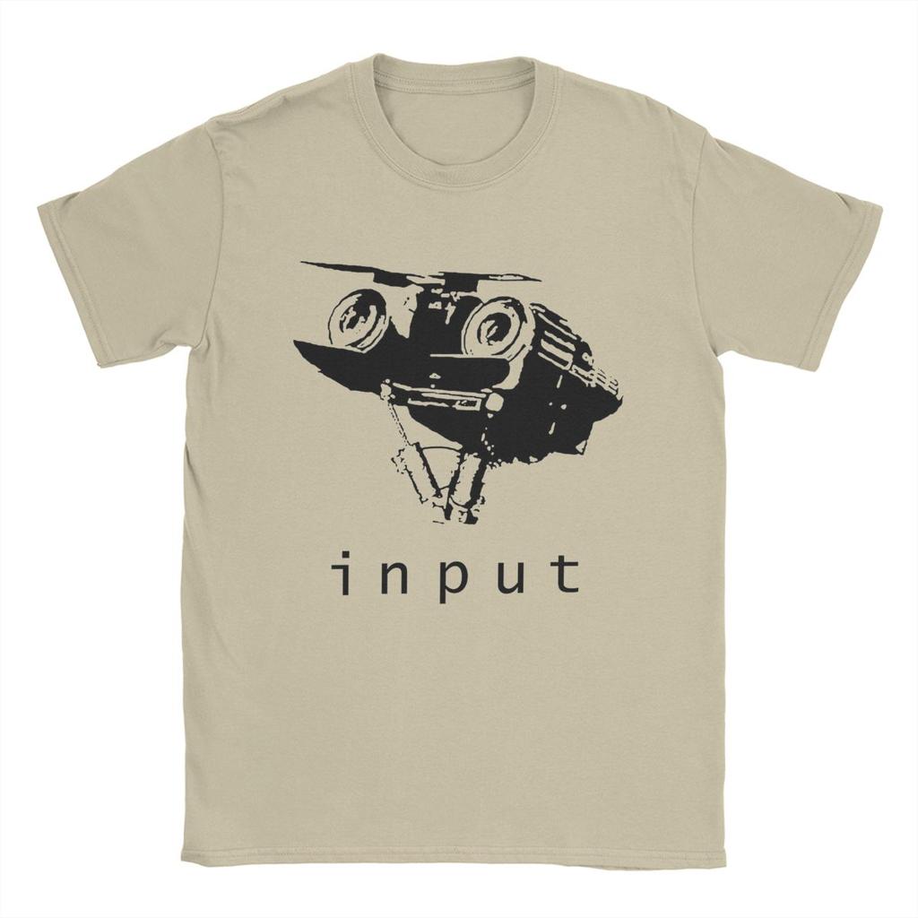 Input Johnny Five Short Circuit Men's T Shirt Casual Tees Short Sleeve Round Neck T-Shirts Pure Cotton 5XL Clothing