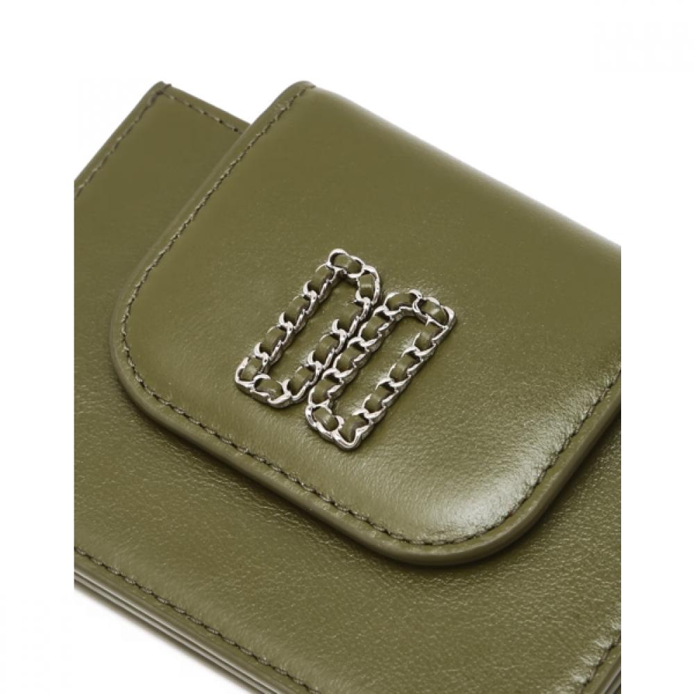 Daks Men Green Cowhide Card Wallet Accordion Dcho6f312e2