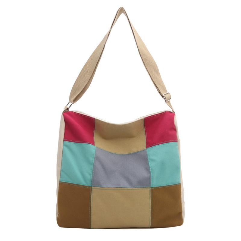 Stylish Large Capacity Canvas Tote Bag For Women Ideal For Summer Casual Outings And Commuting