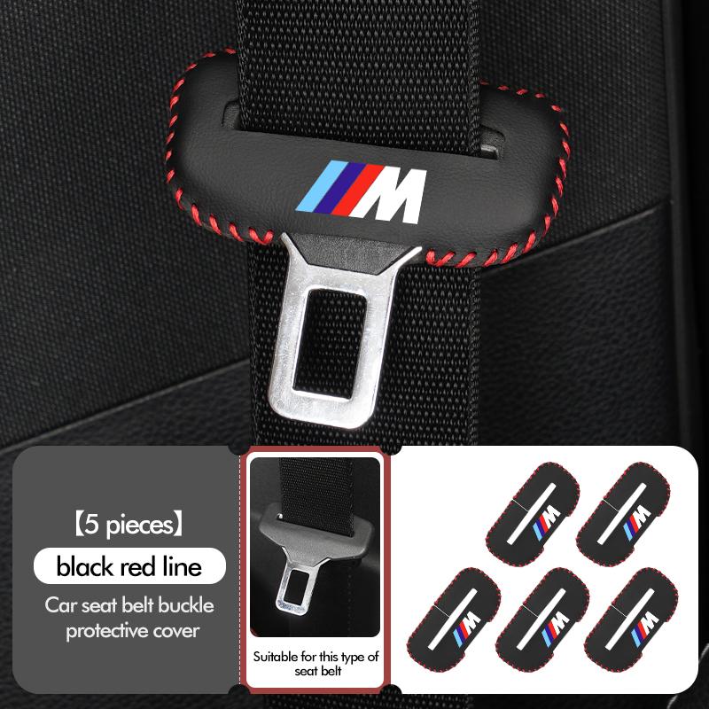 1/2/5pcs Auto Leather Belt Buckle Protector Durable Guard Cover For BMW E93 F10 F20 F30 F40 F15 F25 F26 F31 F49 F86 M3 M5 X3 E90