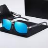 Men'S Aluminum-Magnesium Alloy Driving Polarized Sunglasses, Spring Leg Sunglasses, Uv Protection Sunglasses