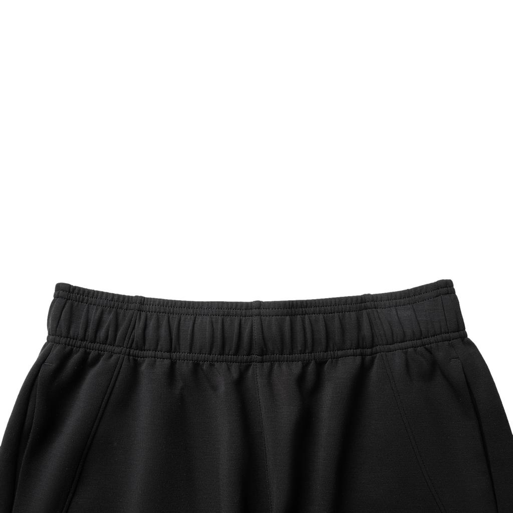 Li-Ning Solid Color Mid Waist Elastic Versatile Five Point Casual Shorts Women Shorts Black AKSV438-4