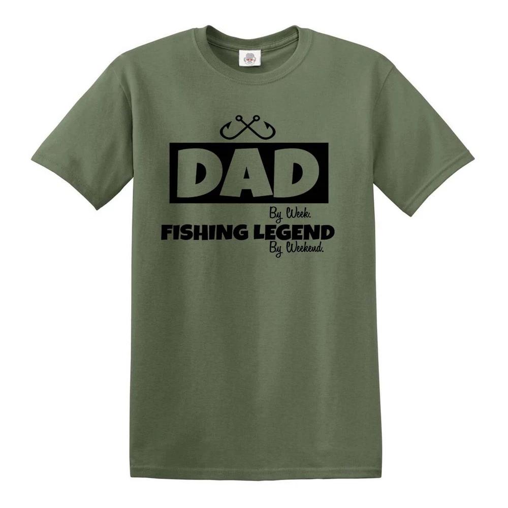 Dad fishing legend tshirt funny gift fisherman carp angler fishing tackle top 2XL