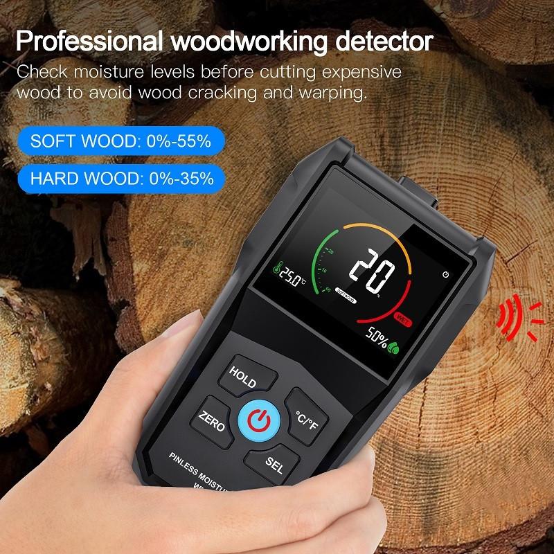 WM700A Wood Moisture Meter Full Angle Wall Detector Tester Concrete Wall Moisture Scanner Water Leak Detector