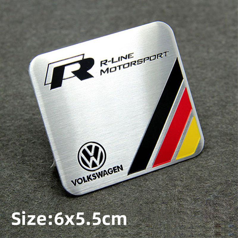 LMN1 Emblems Volkswagen Series Aluminum Badge Car Body Stickers Decals For VW GTI Polo Golf Passat Tiguan Arteon Touareg Taigo Caddy