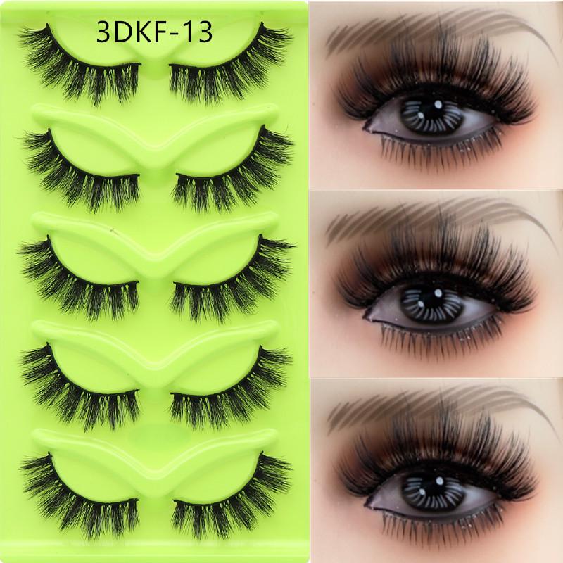 

Набор из 5 пар: Толстые 3D накладные ресницы «Лисий глаз» и «Кошачий глаз»