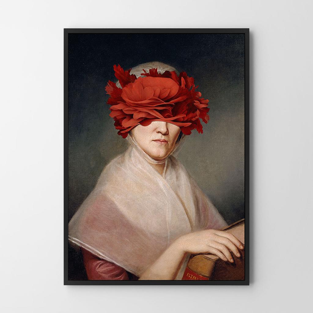 Poster Portrait Red Flower