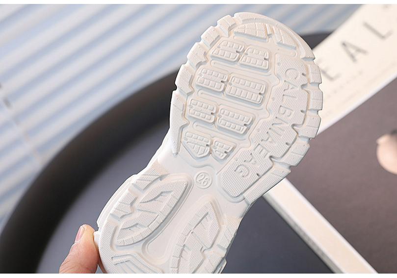 Breathable Children's Running Shoes – Spring/Autumn 2026 Style, Double Mesh, Casual White Dad Shoes for Boys