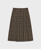 Sinun Sinoon Pleated Maxi Skirt (Check)