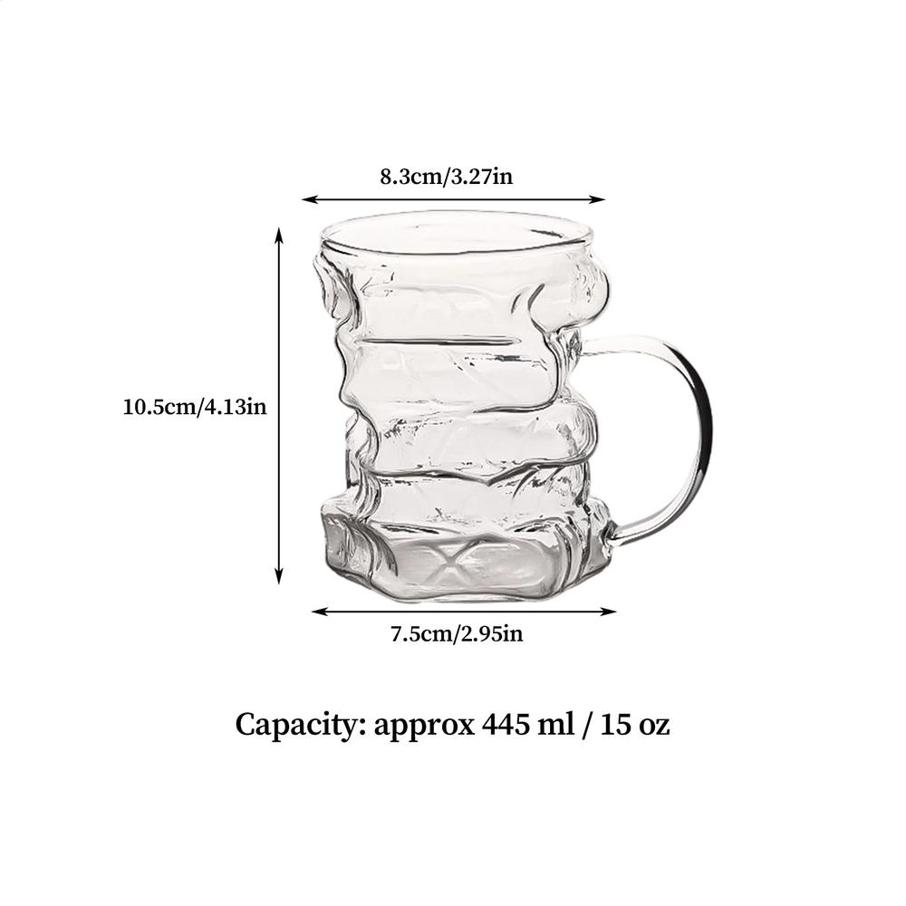 

3D Stacked Book Shaped Mug 445ml Funny Painted Heat-Resistant Book Coffee Mug Book Coffee Cup Transparent Stained Glass Cups 445ml прозорий