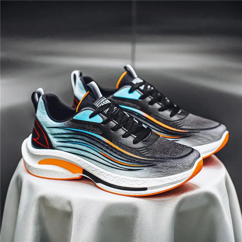 

Мужская дышащая обувь Мужские кроссовки Повседневная Нескользящая Легкая Обувь для бега Удобная обувь для ходьбы для мужчин Уличная 44 чёрный