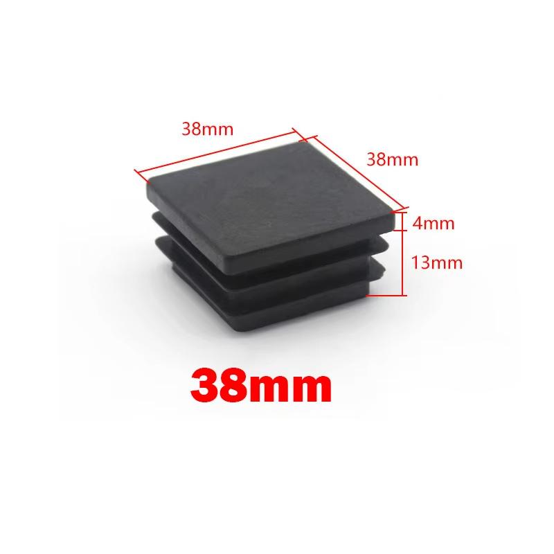 Square Plastic Black Blanking End Caps 13x13mm-120x120mm Inner Plug Cap Furniture Leg Tube Pipe Inserts Plugs Decorative Dust