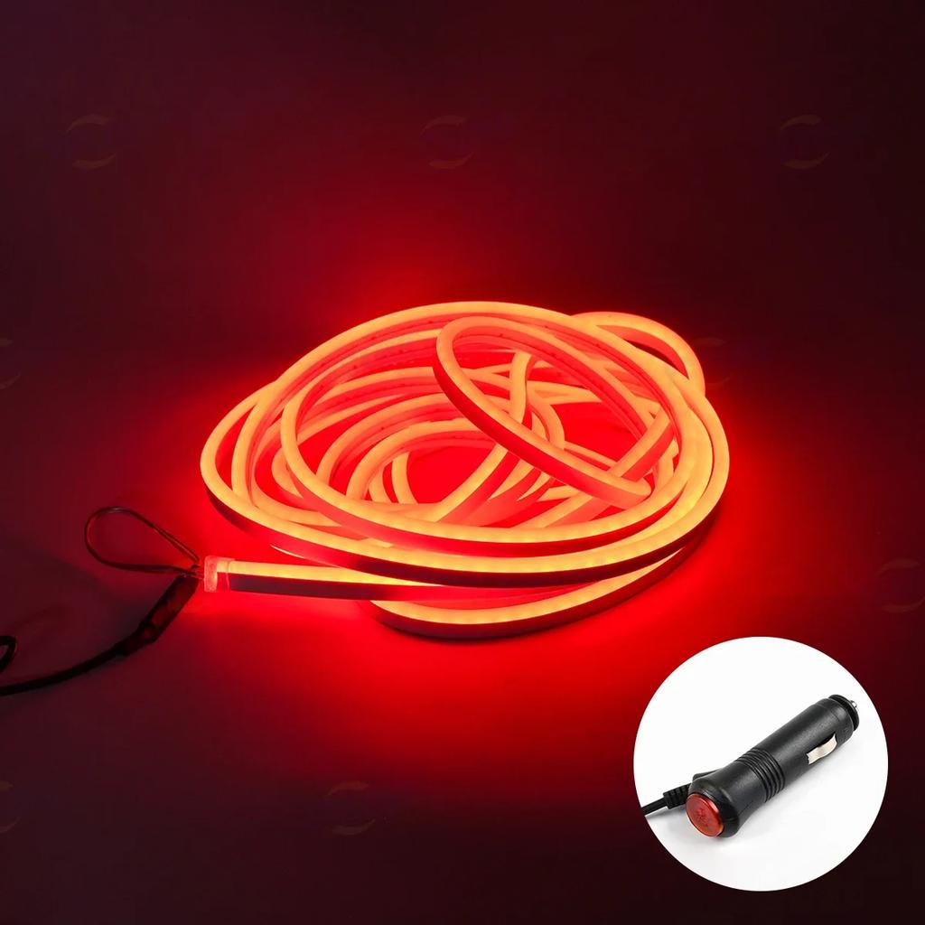 Modified LED Car Trunk Lighting Strip With Cigar Magnetic Induction 5 Meters Free-Cut Waterproof Soft Decorative Light Bar