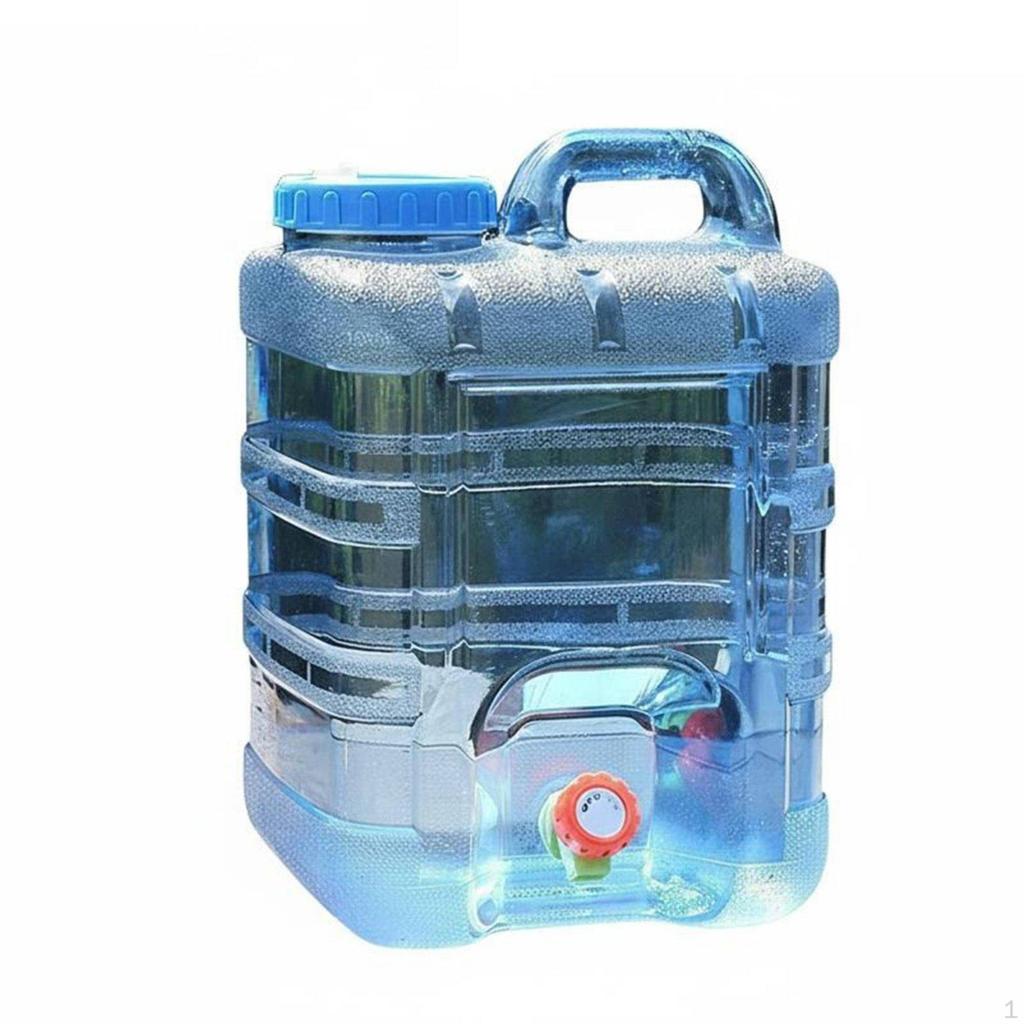 Portable Water Container Builtin Faucet Large Capacity Carrier LeakResistant Seal for Campers,