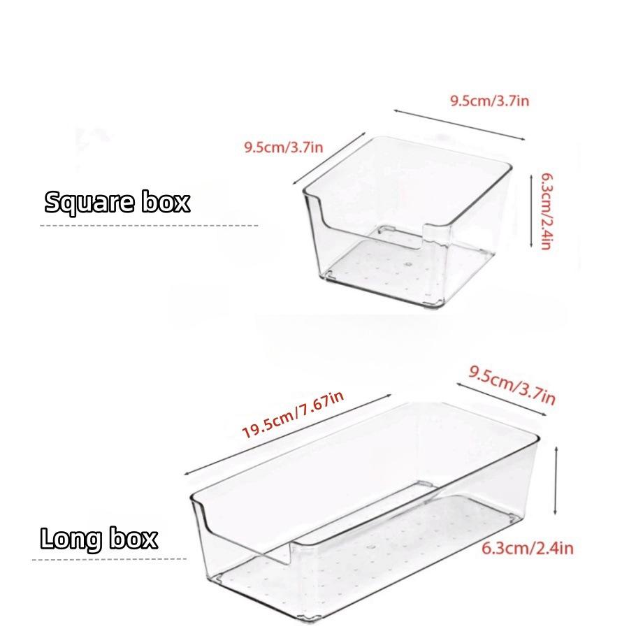 Acrylic Transparent Desk Organizer and Storage Box Set