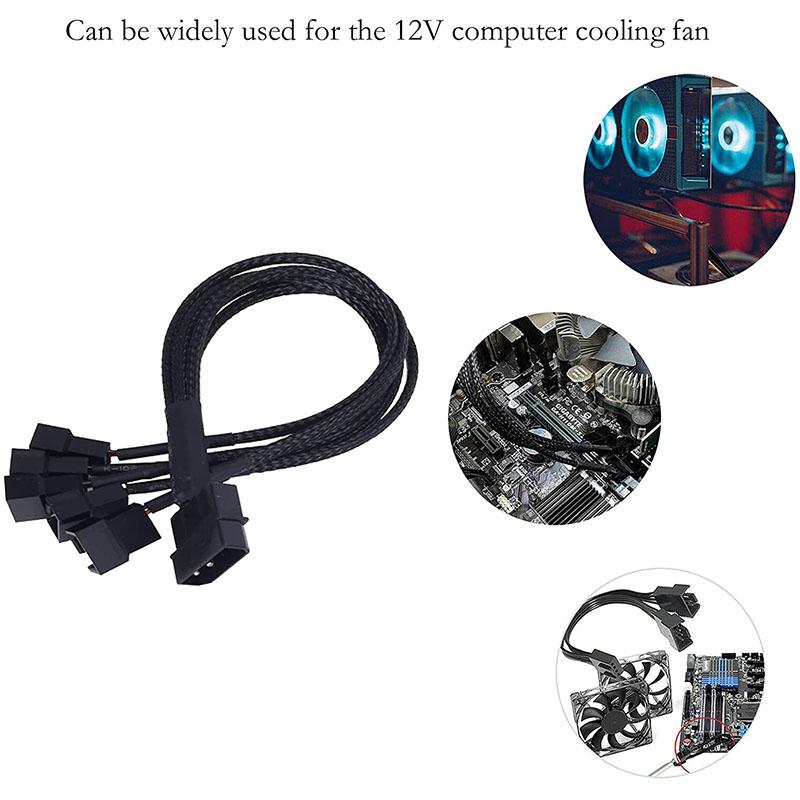 4-Pin Molex to 1/2/3/4/5 X 3 Pin / 4 Pin PMW 12V PC Case Computer Cooler Cooling Fan Splitter Y Power Adapter Cable