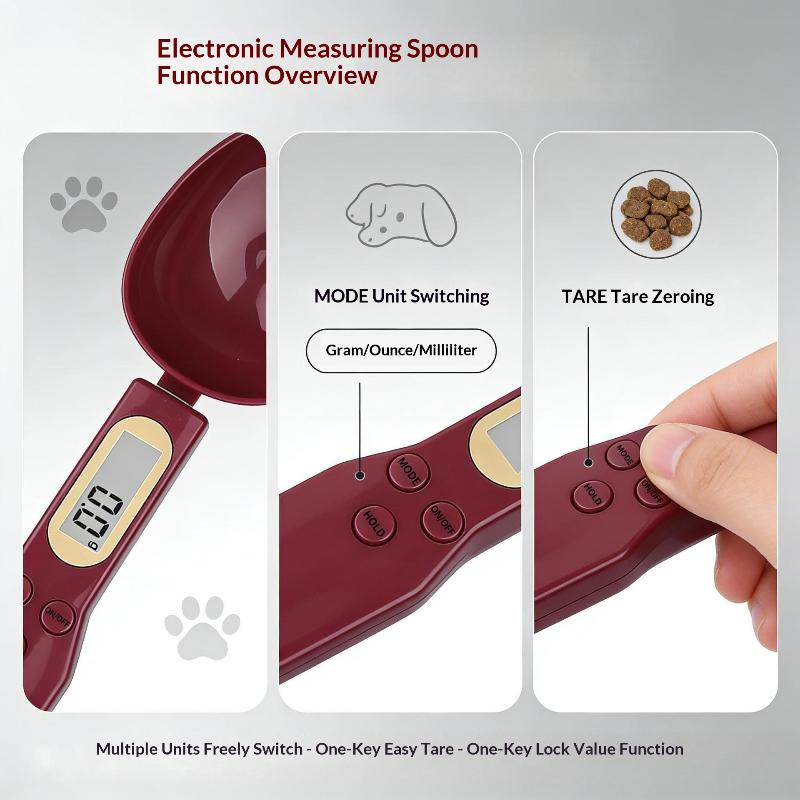 Digital Measuring Spoon Scale 0.1g Accurate 500g Capacity LCD Screen Portable Kitchen Food Scale for Baking Milk Powder Weighing