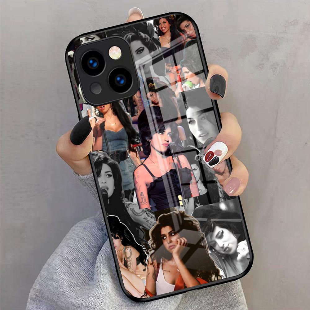 Amy Winehouse Legardary Phone Case For IPhone 17 Pro Max 16 15 14 Pro Max 13 11 X Xs Xr 8 7Plus Glass Cover