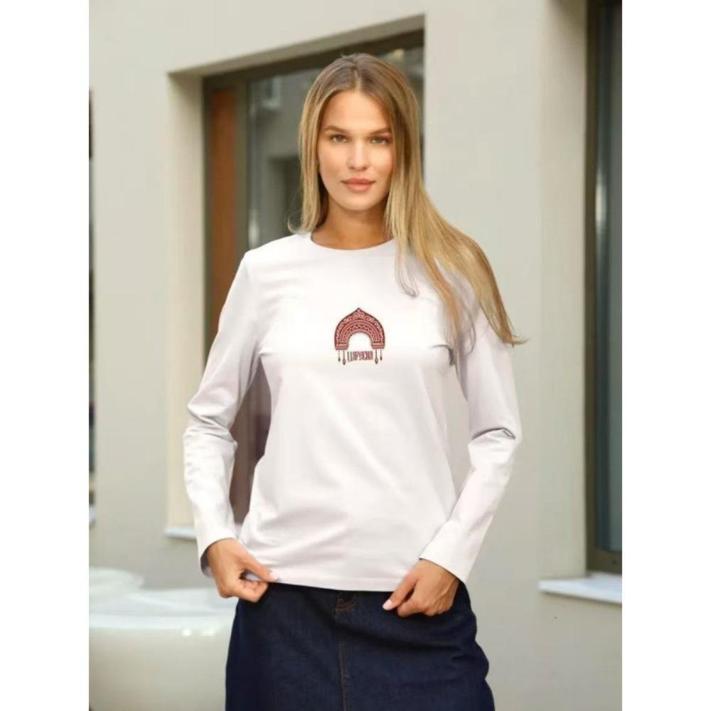 Cotton Long-sleeved T-shirt Foreign Style Niche Temperament Popular Printing Loose Casual Top Women