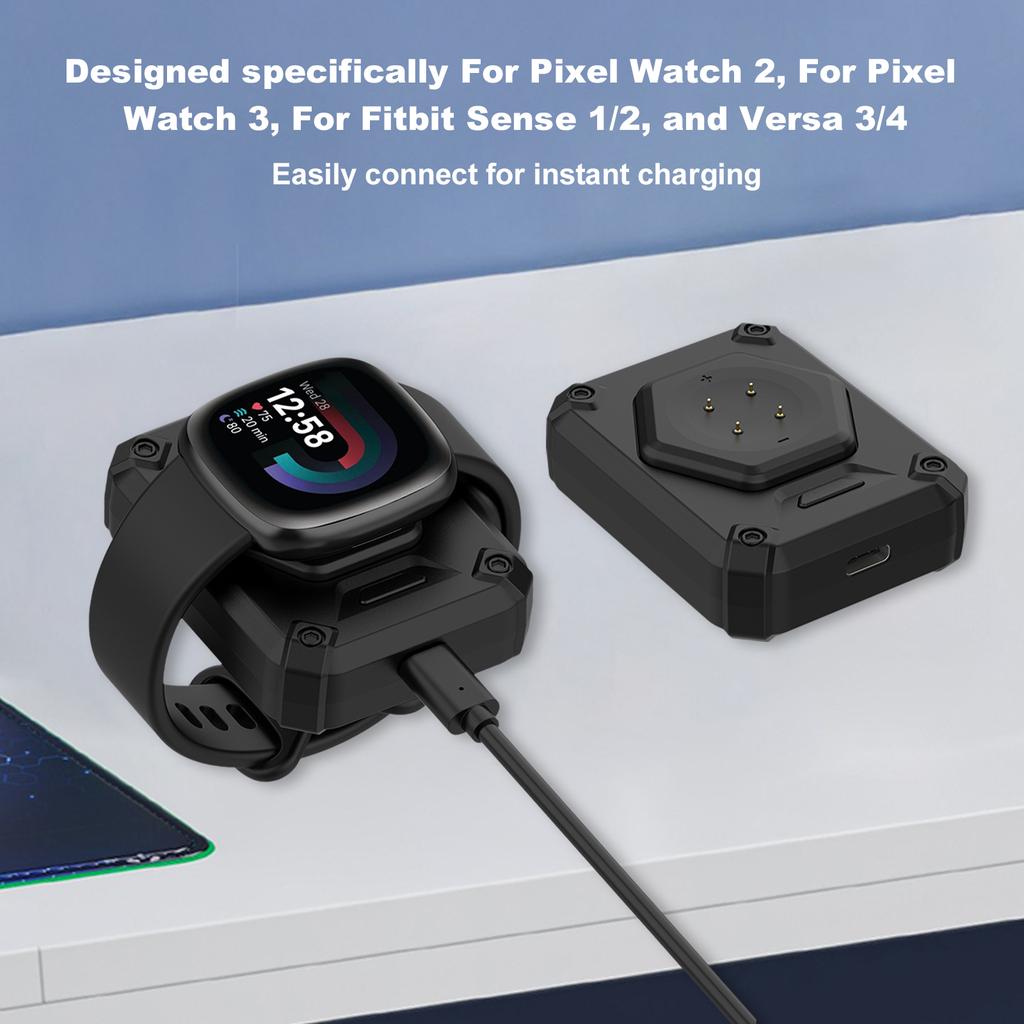 Portable Charging Stand Station Dock Replacement Accessories with Cable Charging Dock for Google Pixel Watch 3 & 2