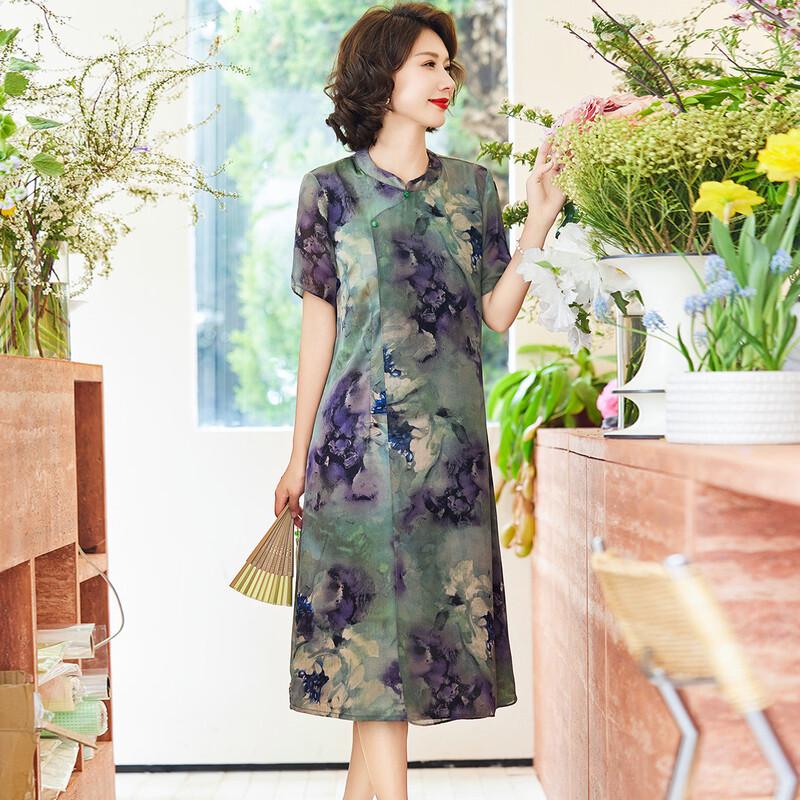 Women s Summer Plus Size Short Sleeve Midi Dress 4XL