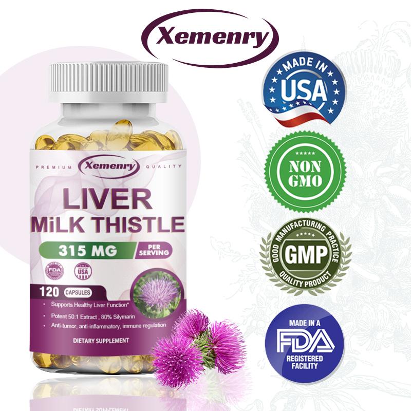 Milk Thistle 315mg - Silymarin - Cleanse, Detox & Repair Formula, Immune Support