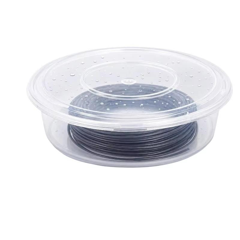 5Pcs Clear Round Filament Storage Box For 3D Printer Spools Stackable Moisture-Proof Dust-Proof Filament Organizer