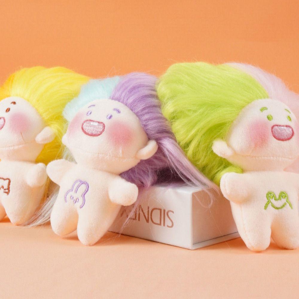 Missing Teeth DIY Hairstyle Plush Doll No Clothes Funny Toothless Doll  Pendants