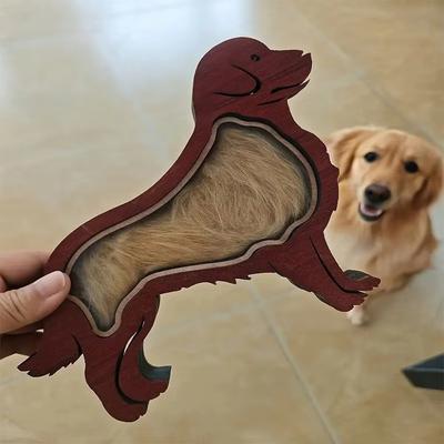 Solid Wood Dog Hair Memorial Box Commemorative Dustproof Animal Hair Storage Box Handcrafted Diy Hair Sealed Container