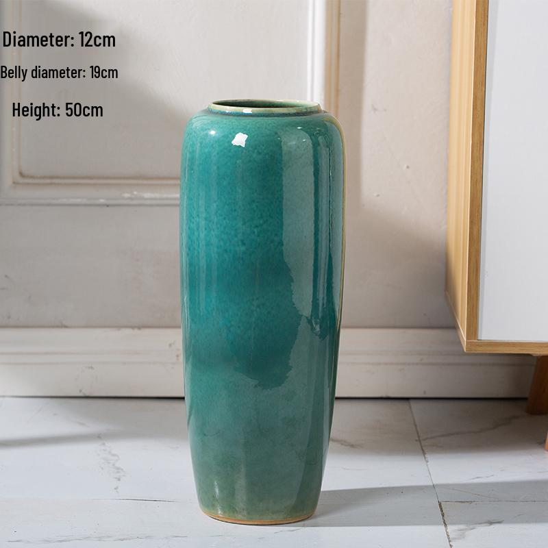 Ceramic Floor Vase for Living Room Dried Flower Arrangement - New Chinese Style Home Decor