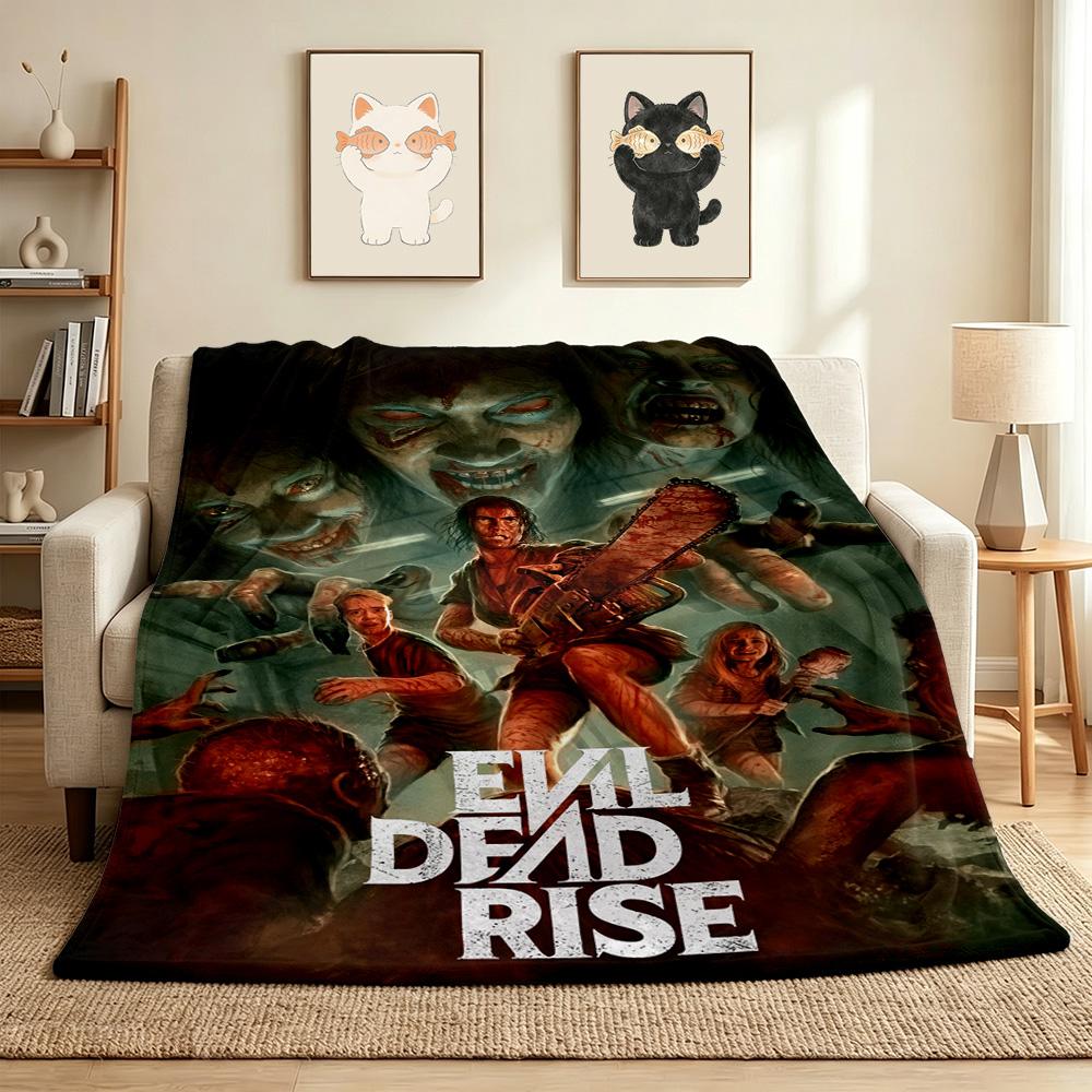 Evil Dead Rise Flannel Blanket Throw Blanket Soft Warm Sofa Bed Camping Car home Decor Unique Christmas Gift C9301