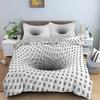 3D Psychedelic Geometric Duvet Cover Set - Digital Print Double Bed - Available In 3 or 4-Piece Sets