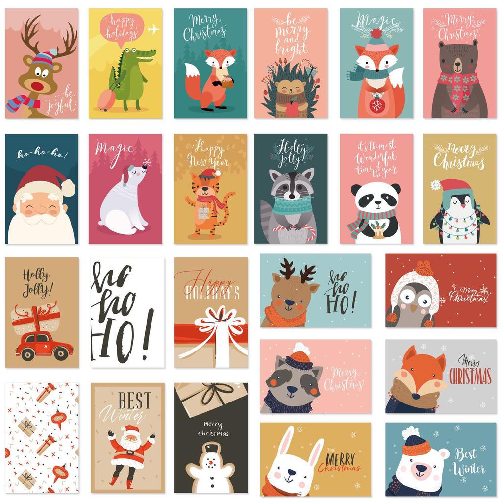 24 Creative Christmas Greeting Card Sets with Envelopes