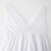 Fashion Style 2024 Summer New Arrival Women's Clothing Stylish V Neck All-Match White Embroidery Stitching Mini Dress