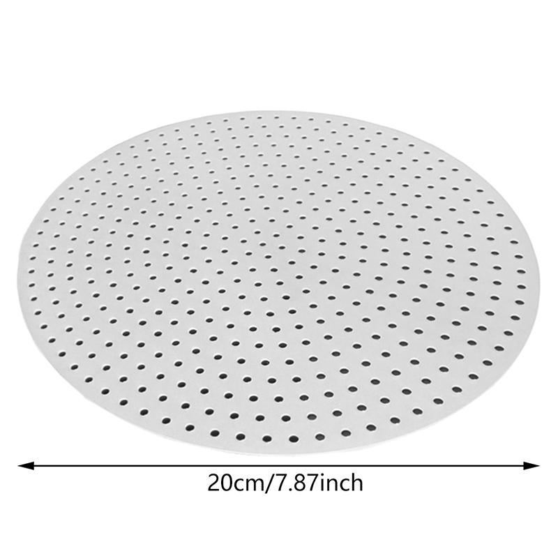 

1 шт. Белый круглый коврик для рисовой пароварки, бумажный силиконовый утолщенный антипригарный коврик для выпечки булочек, сетка для выпечки, кухонные принадлежности 20CM