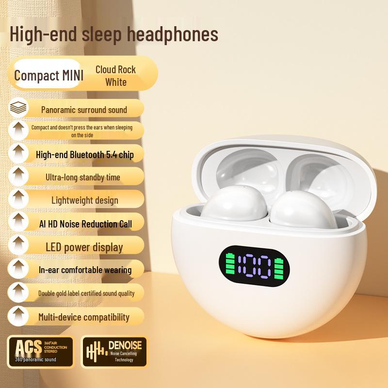 2025 Smart Wireless Bluetooth Earphones with Digital Display, Long Battery Life, and Comfortable Sleep Design